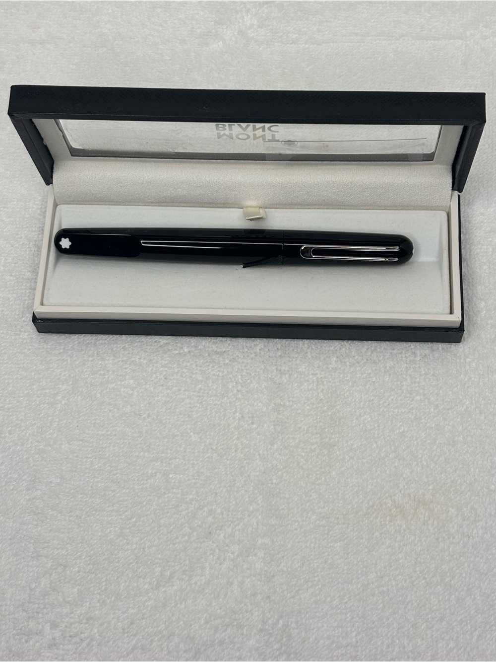 Montblanc Black Fountain Pen with Silver Accents